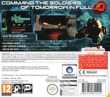 Tom Clancys Ghost Recon - Shadow Wars (USA) box cover back